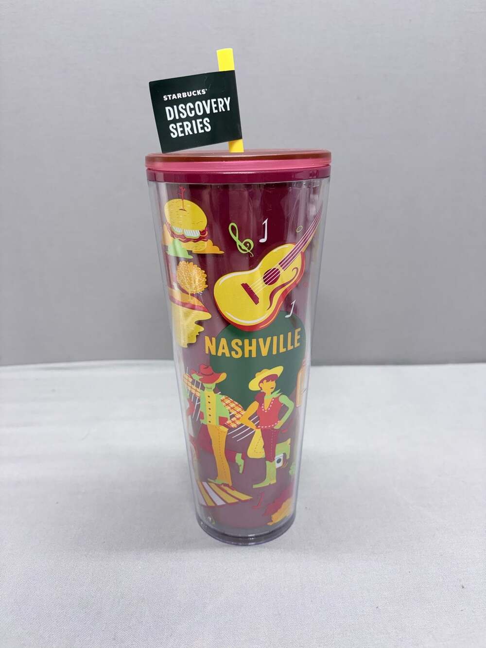 NEW Starbucks 2024 Discovery Series Nashville 24oz Venti Cold Cup Tumbler Logo